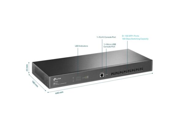 TP-LINK JETSTREAM 8-PORT 10GE SFP+ - Image 3