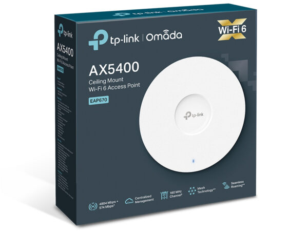 TP-LINK AX5400 CEILING MOUNT WI-FI 6 ACCESS POINT - EAP670 - Image 3